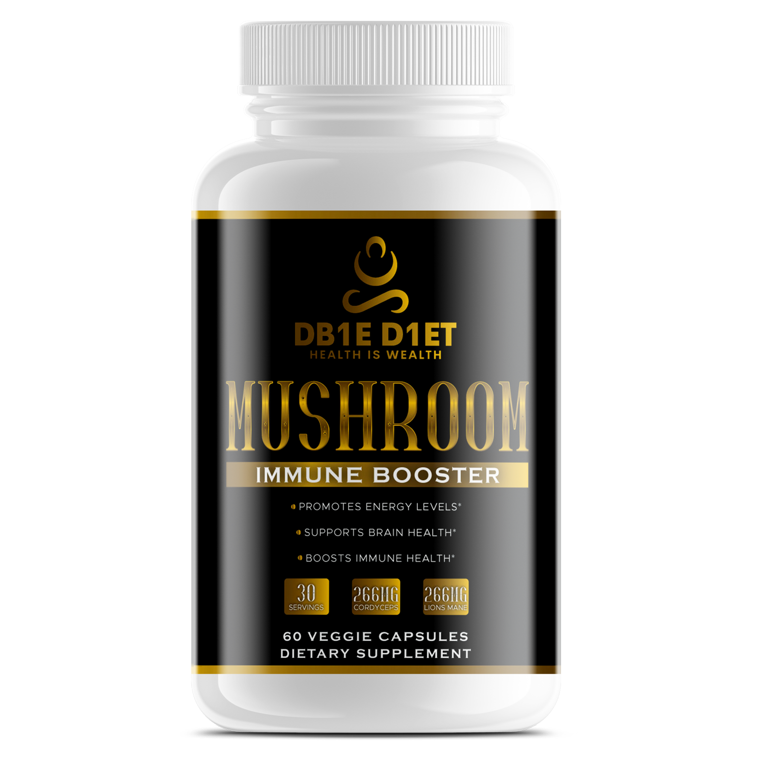 Mushroom Immune Booster  Chaga, Cordyceps, Reishi and Lion’s Mane