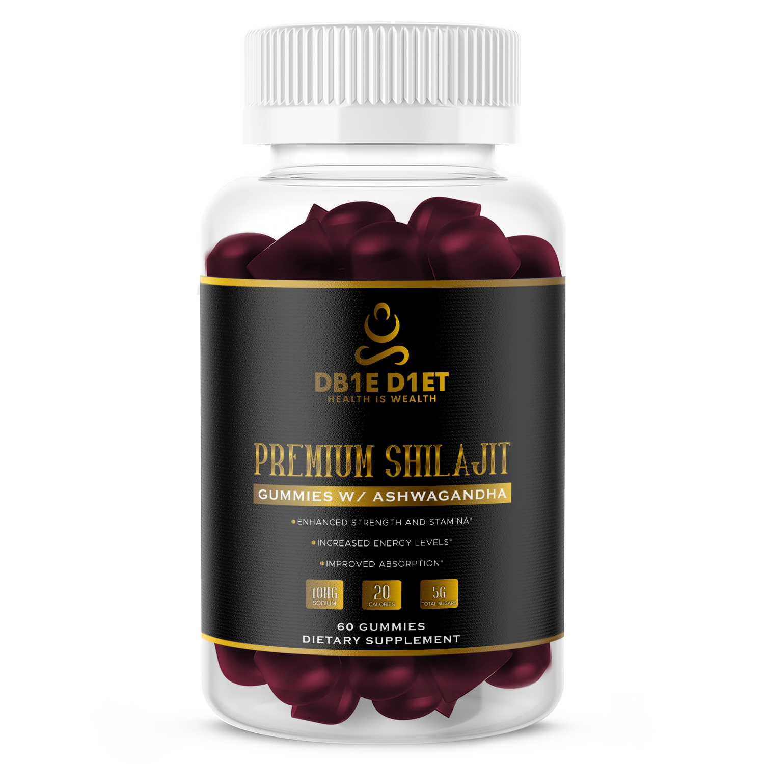 Premium Shilajit Gummies w/Ashwagandha