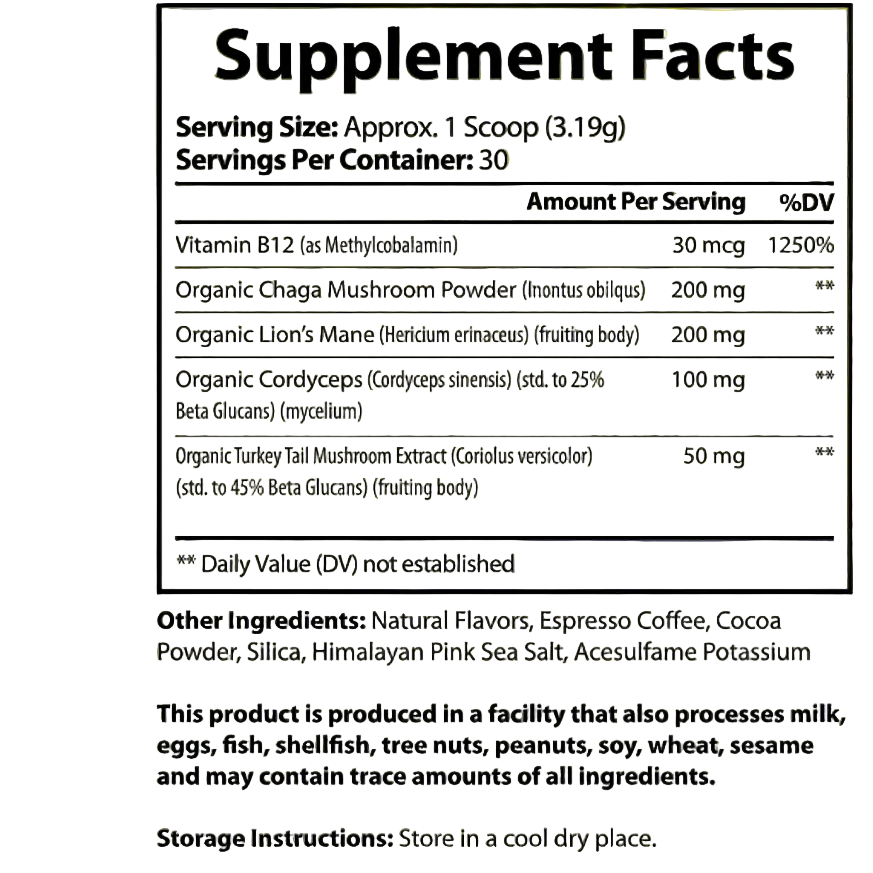 Nature's Espresso Coffee w/Organic Mushroom Complex